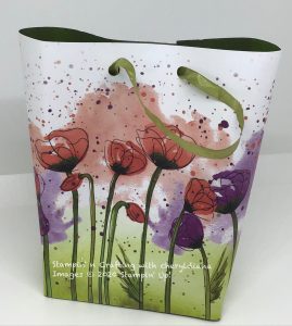 Photo of the Poppy Gift Bag which goes with the birthday card.