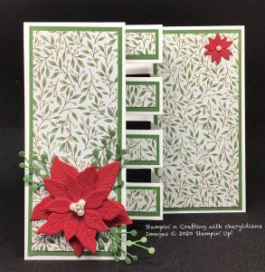 Building Block card using Poinsettia Place Suite, Poinsettia Dies and Poinsettia Place Designer Series Paper