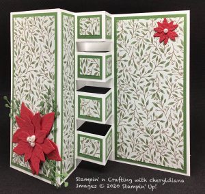 Building Block card using Poinsettia Place Suite, Poinsettia Dies and Poinsettia Place Designer Series Paper