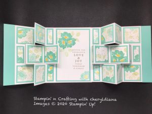 Double Accordion Card using Forever Fern, Floral Essence and Last a Lifetime Stamp Sets.