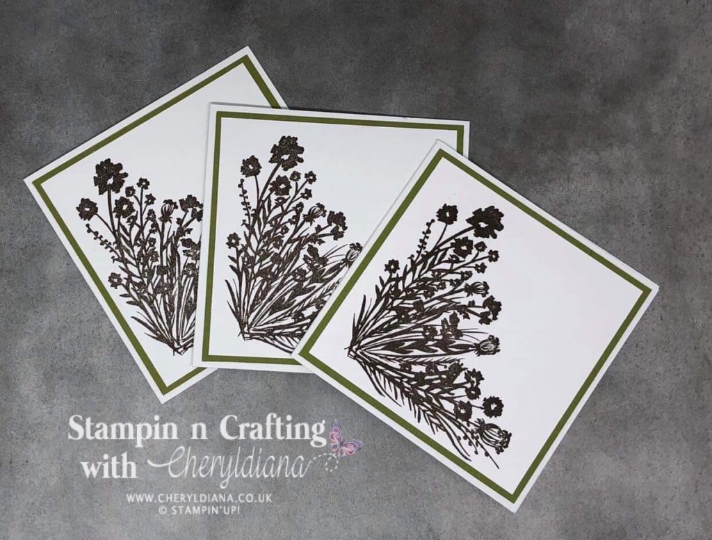 Set of Simple Cards using Corner Bouquet Stamp Set