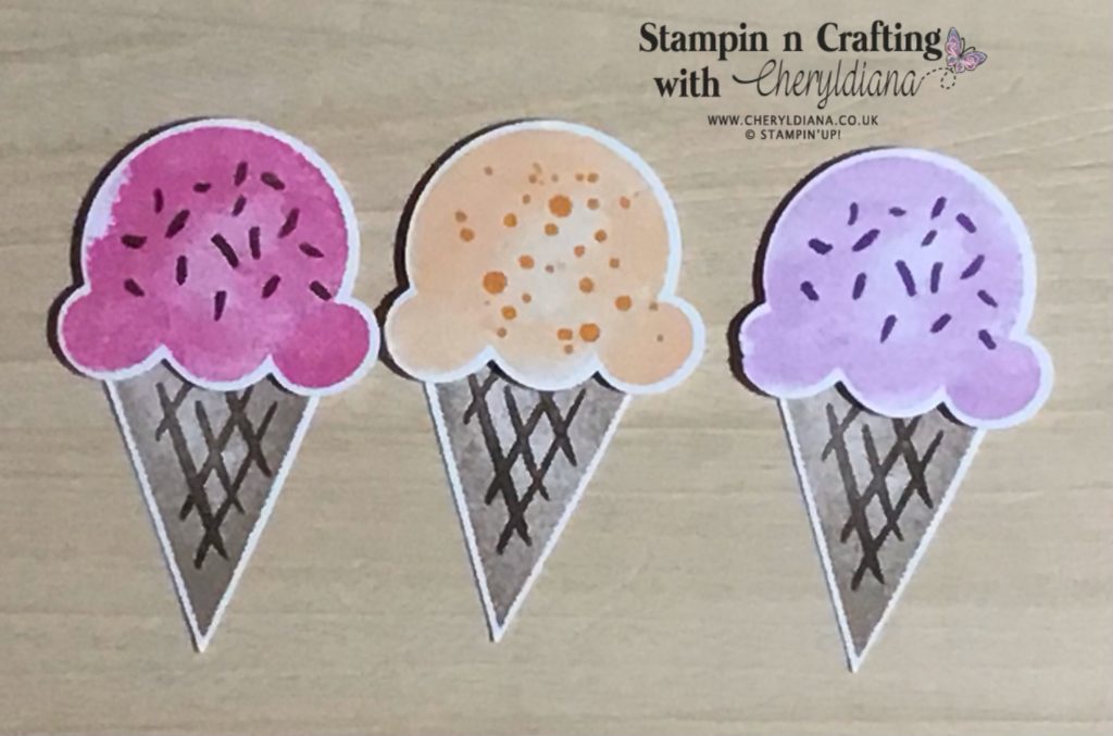 Stamped Ice Creams with Stamped Ice Cream Cones
