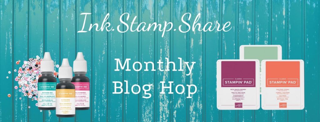 Ink, Stamp, Share Monthly Blog Hop Title Image