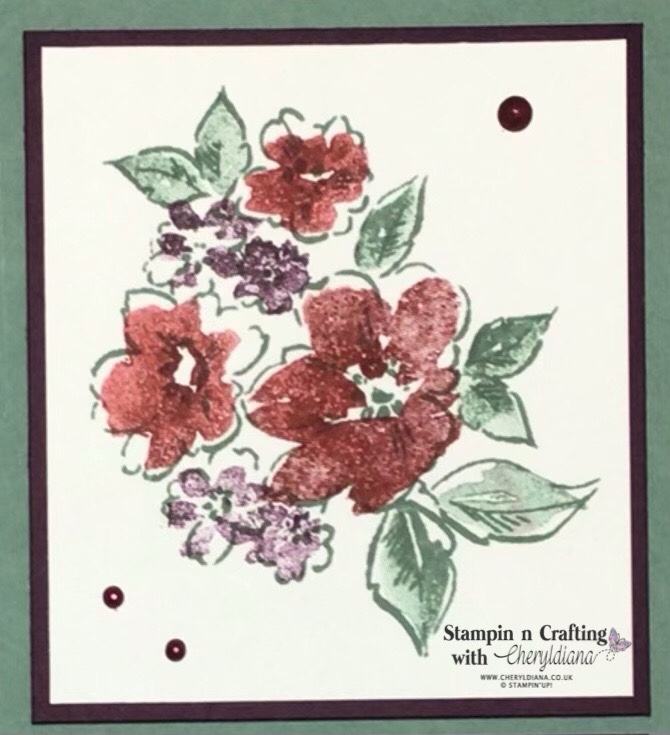 Photo showing stamped flower image