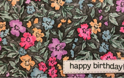 Birthday card using colouring