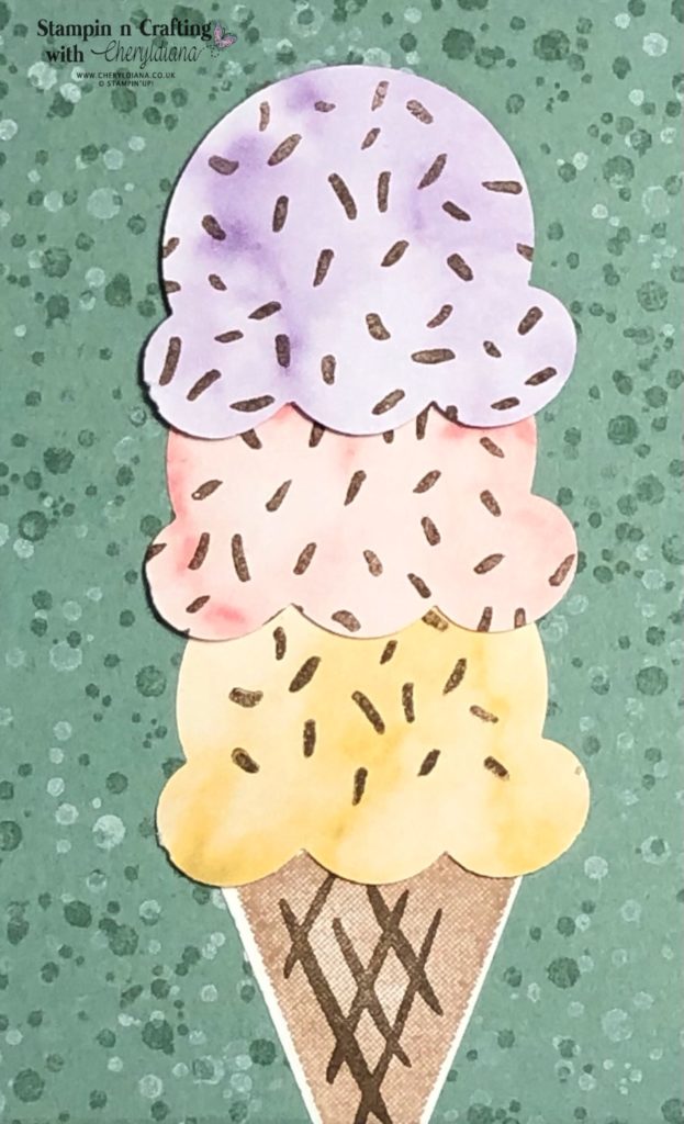 Photo of Ice Cream Scoops with stamped Chocolate Sprinkles from Ice Cream Thank You Card