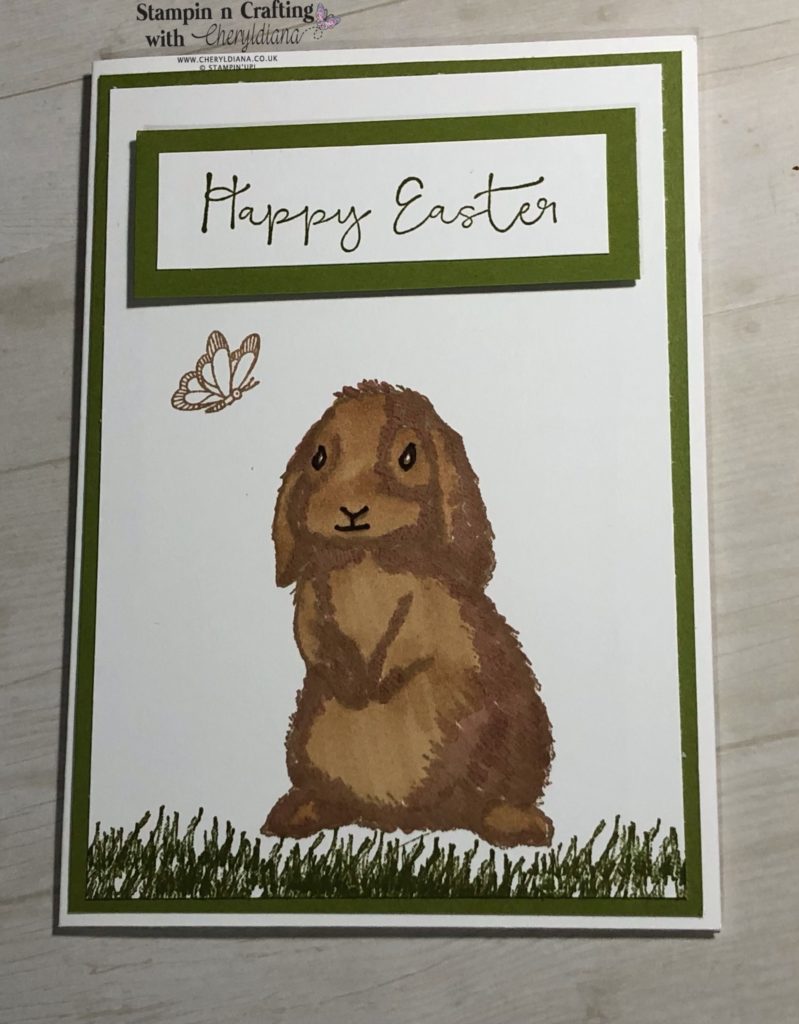 Photo of finished Happy Easter Bunny Card