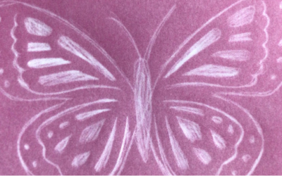 Scrapbook Layout using Vellum Butterflies