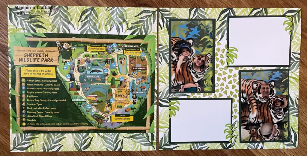 Photo of both pages of my Scrapbook Layout using Maps