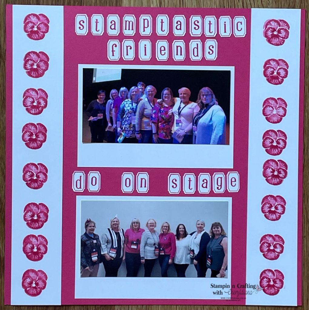 Photo of finish scrapbook layout using my favourite colour