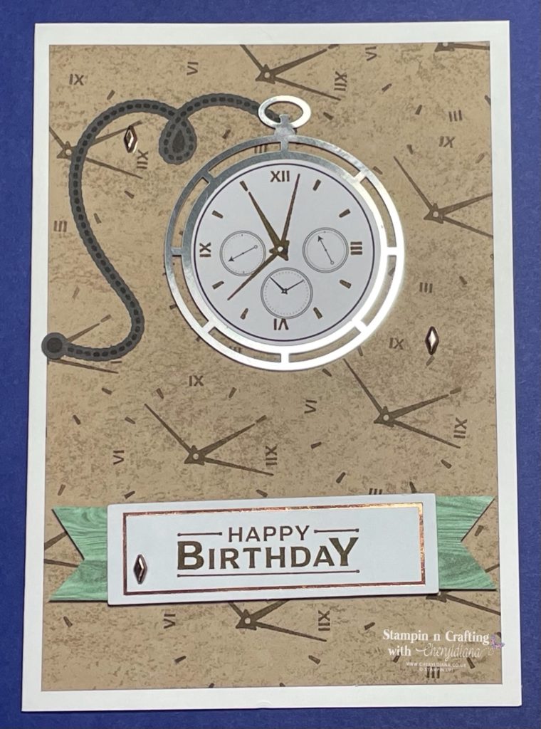 Photo of finished Male Birthday Card 3 using the Timeless Greeting Kit.