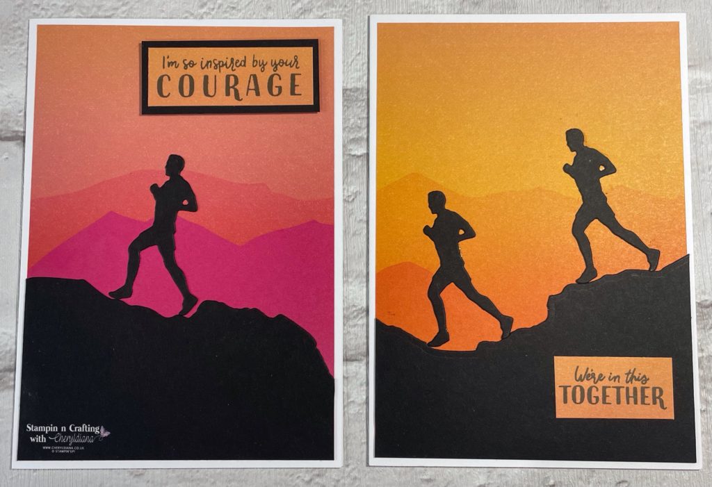 Photo of finished Male Adventure Birthday Cards - Running