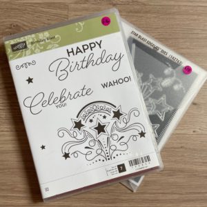 Birthday Blast stamp set and matching Star Blast Edgelits