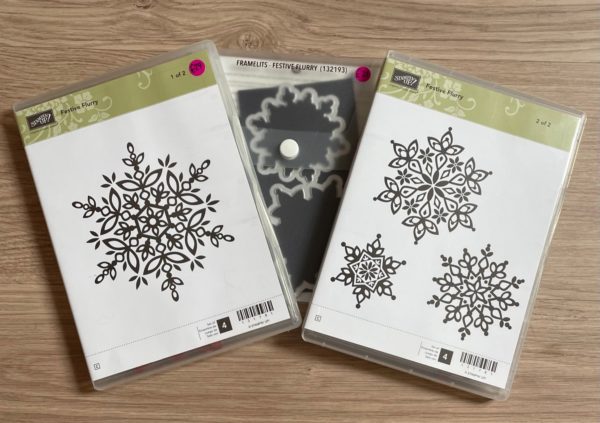 Festive Flurry stamp set and matching Festive Flurry Framelits