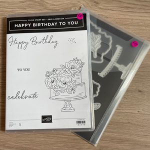 Happy Birthday To You stamp set and Birthday dies