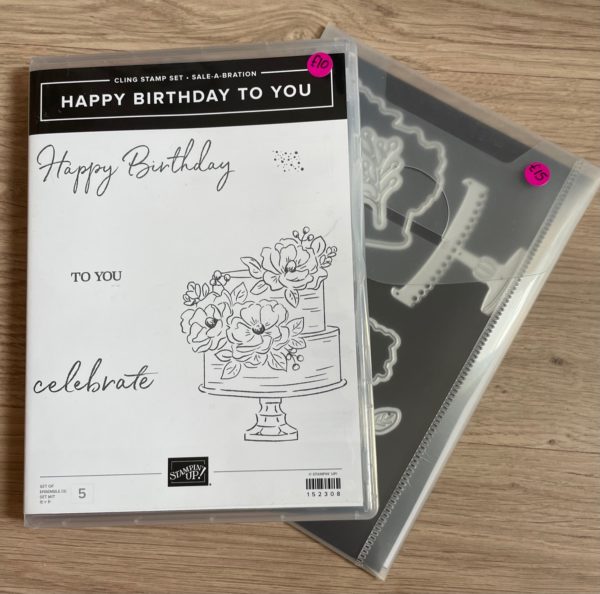Happy Birthday To You stamp set and Birthday dies