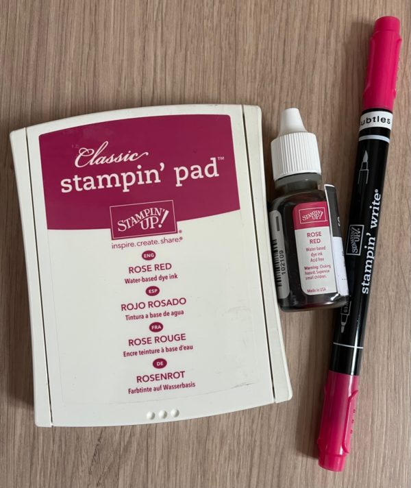 Rose Red ink pad, ink refill and Stampin' Write Marker