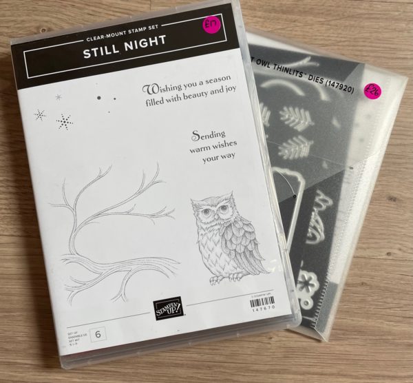 Still Night stamp set and matching Night Owl dies
