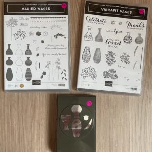 Vibrant Vases and Varied Vases stamp sets and matching punch