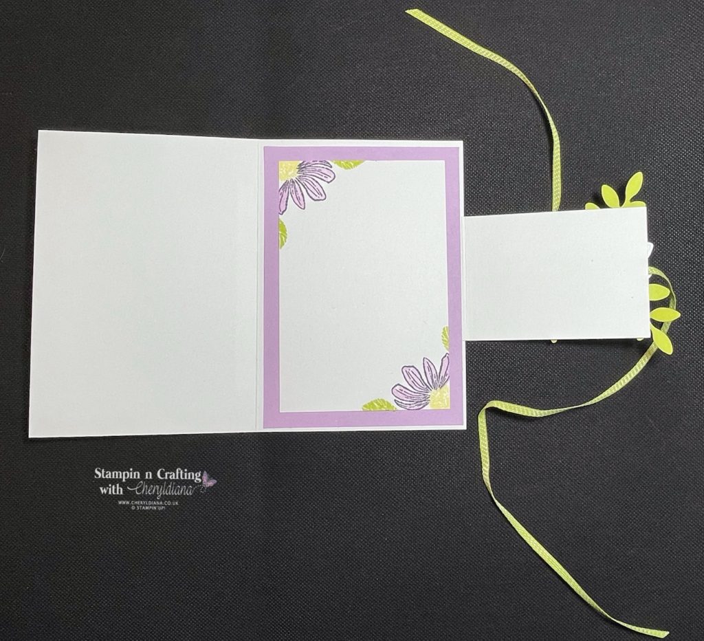 Inside of Fun Fold Card for Any Occasion.