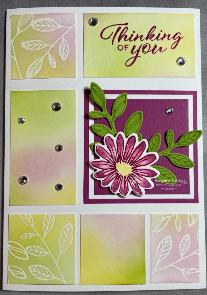 Photo of Finished Heat Embossed Thinking Of You Card