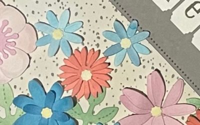 How to use your own painted watercolour card stock to make flowers.