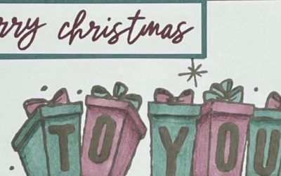 How to make a Christmas card using three colours.