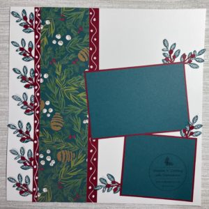 Photograph of my finished Traditional Christmas Scrapbook Layout