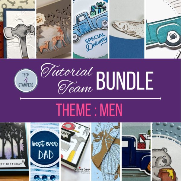 Image of May's Tech4Stampers Tutorial Bundle - Cards for Men.