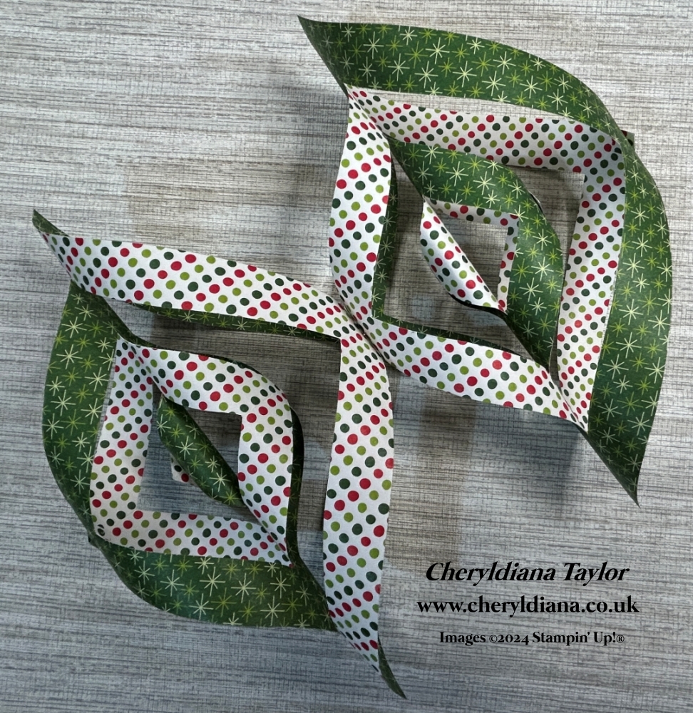 Photograph showing you 2 parts of the Christmas Window Star Decoration stapled together.