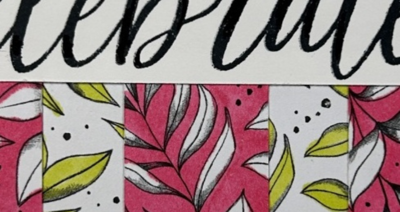 Make a Celebration Card using Coloured In Papers.