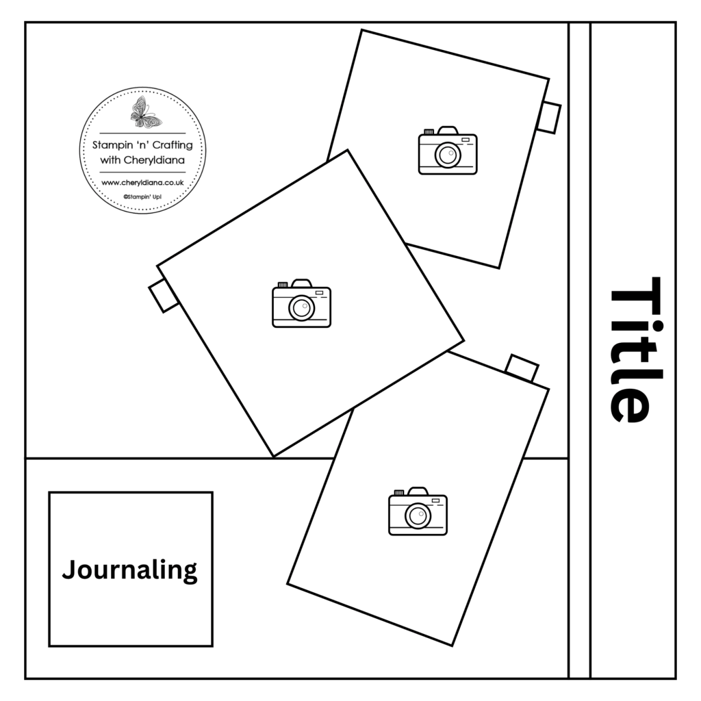 Scrapbook Layout Sketch that I used for my Alternative Scrapbook Workshop Layout.
