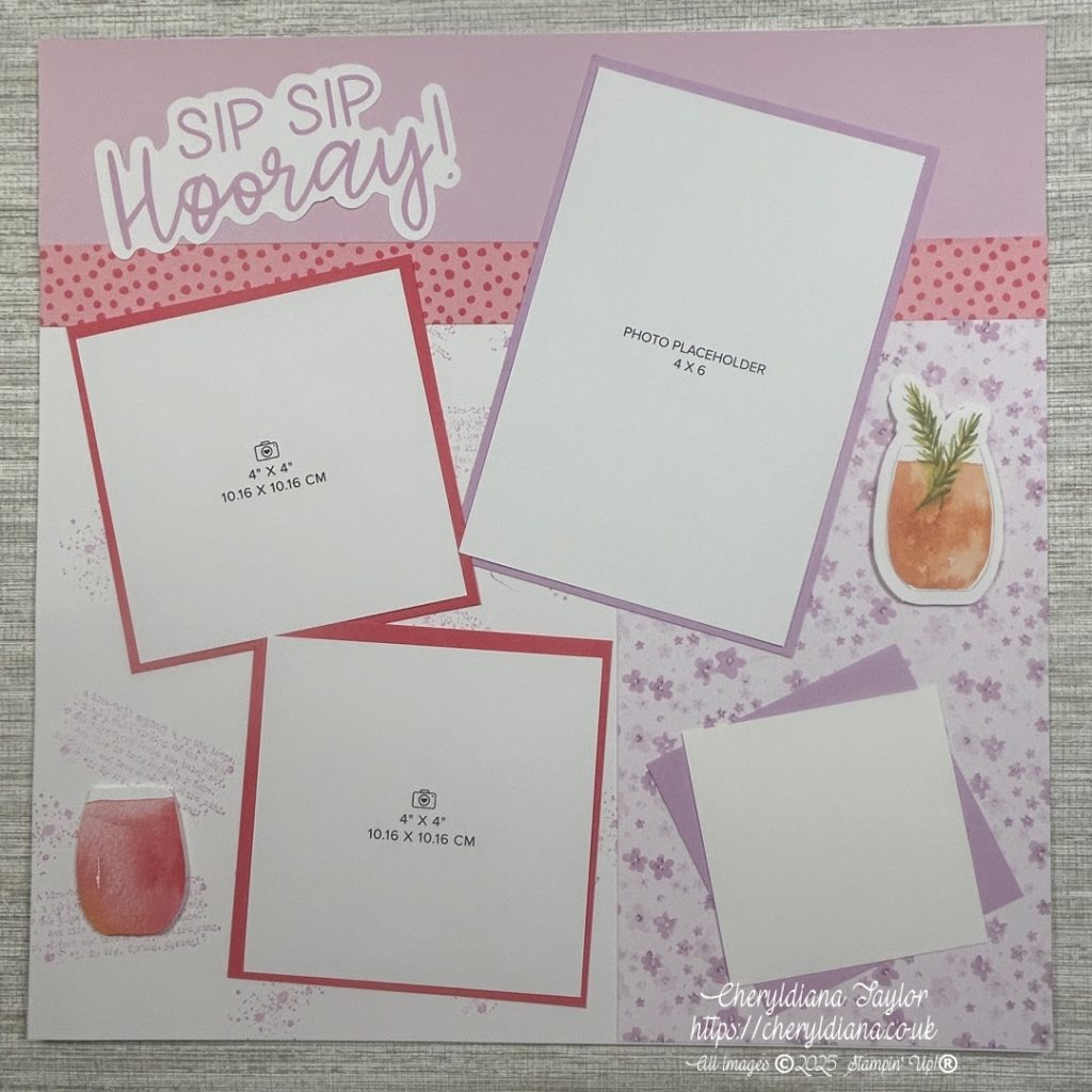 Photograph of Page 1 of my Alternative Scrapbook Workshop Layout.