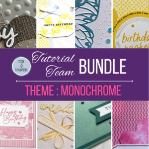 Image of sneak peeks of Monochromatic Card Tutorial projects