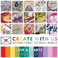 Image of sneak peeks of the Love & Hearts Tutorial projects