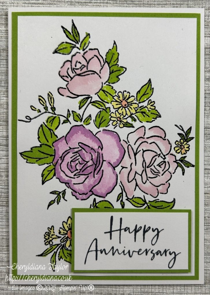 Photograph showing one of the two Floral Anniversary Cards