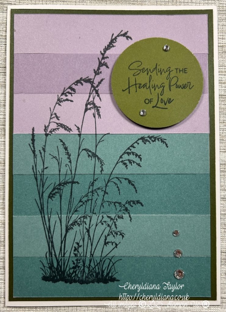 Photograph of the Two-Tone and stamped card front of my simply stunning Sympathy card.