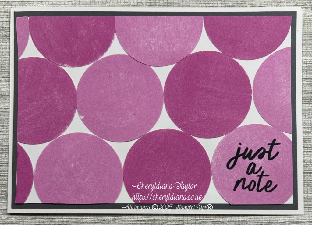 Photograph showing 1 of the 2 greeting cards I made using punches.