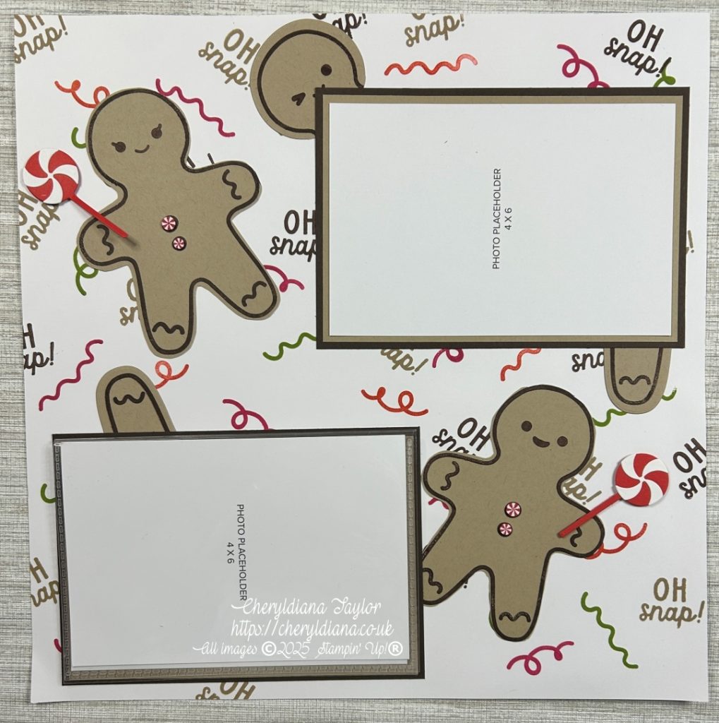 Photo of finished Gingerbread Man Flip Flap Layout