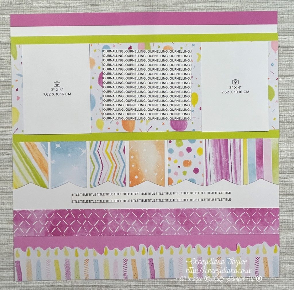 Photograph of finished Celebration Scrapbook Layout