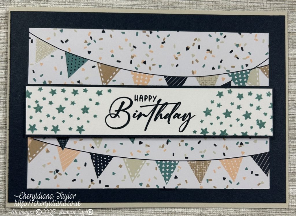 Photograph of my Quick and Simple Happy Birthday card using the Homemade & Heartfelt card kit.