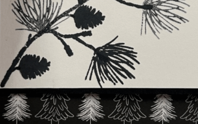 Easy Fancy Black & White Christmas Card