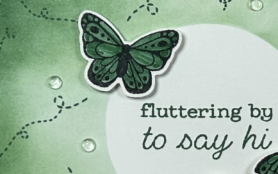Gorgeous All of a Flutter Card using a Card Sketch