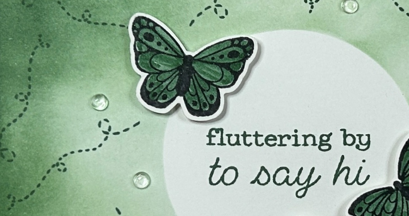 Gorgeous All of a Flutter Card using a Card Sketch